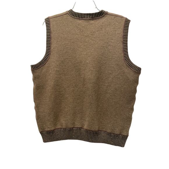 Mens Sweater Vest Large Y2K 90’s Grandpacore Layering Preppy Neutral Office - Picture 2 of 5